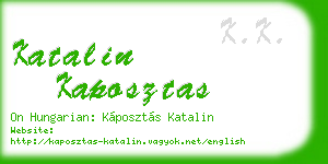 katalin kaposztas business card